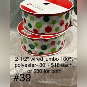 2-1/2" Wired Edge Ribbon